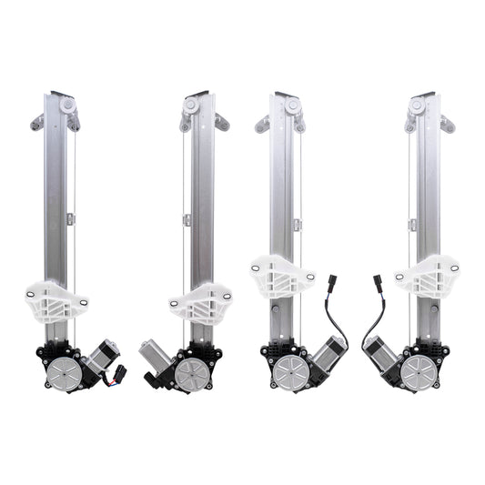 Brock Replacement Driver and Passenger Side Front and Rear Power Window Regulators with Motor 4 Piece Set Compatible with 2017-2020 CR-V LX & 2020 CR-V Hybrid LX
