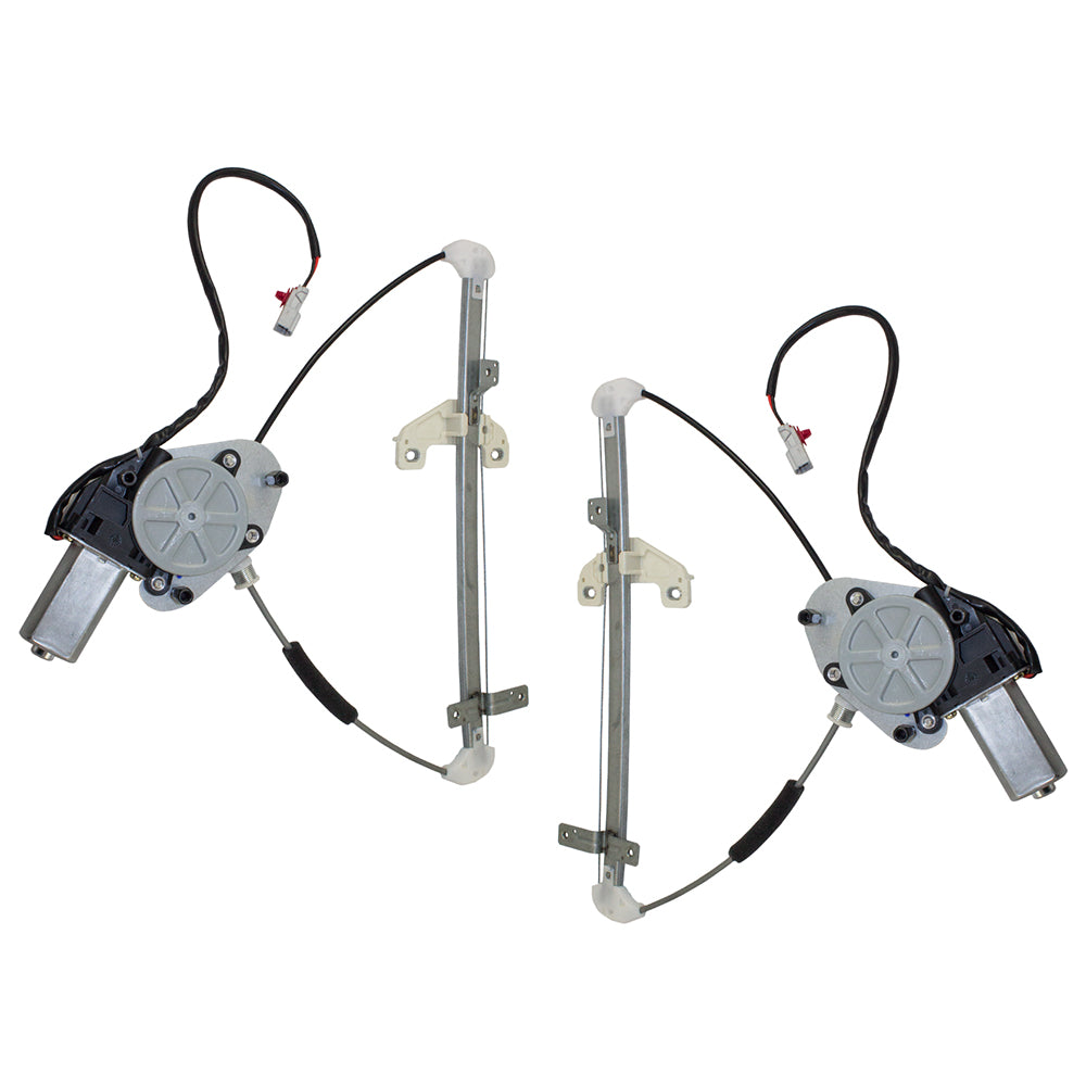 Brock Replacement Set Rear Power Window Regulators with Motors Compatible with 2001-2005 Civic Sedan 72750-S5A-J03 72750-S5D-A05