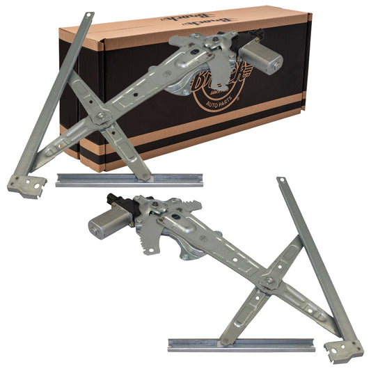 Fits Honda Civic Sedan 12-15 Set of Front Power Window Lift Regulators & Motors