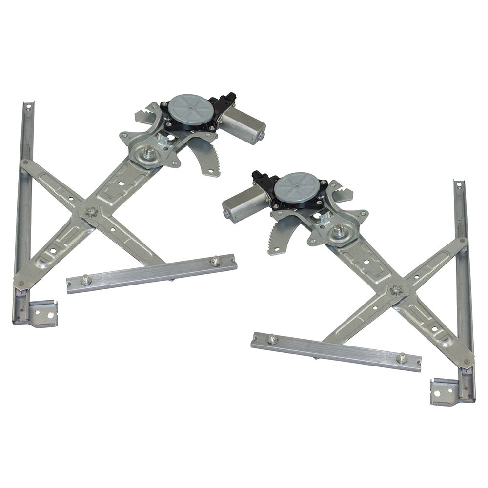 Fits Honda Civic Sedan 12-15 Set of Front Power Window Lift Regulators & Motors