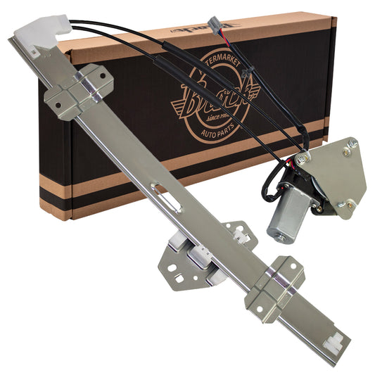 Brock Replacement Drivers Front Power Window Lift Regulator with Motor & 4 Pin Connector Assembly Compatible with 94-97 Accord 72250SV4A01