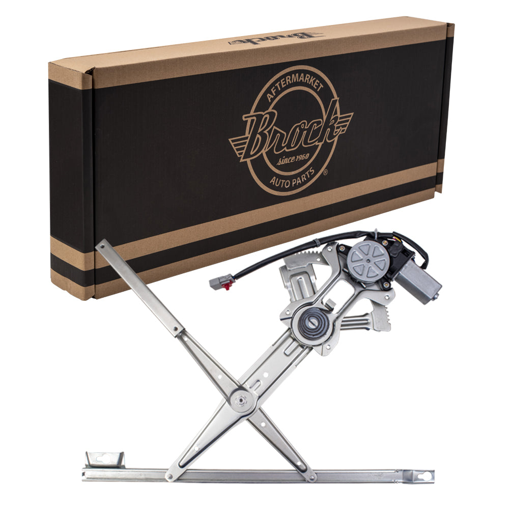 Brock Replacement Drivers Front Power Window Lift Regulator with Motor Assembly Compatible with 90-93 Accord 72251SM4003