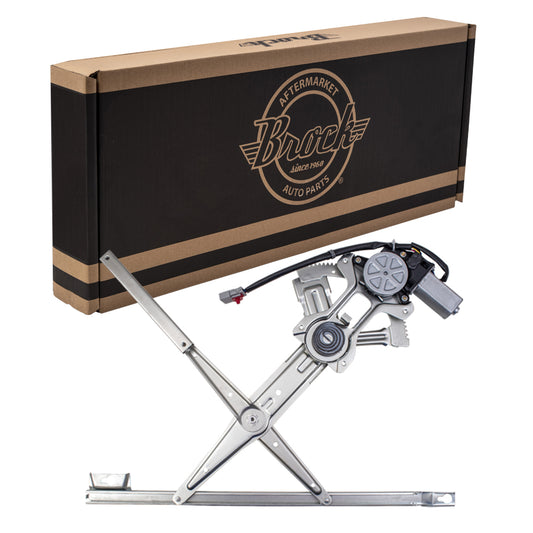 Brock Replacement Drivers Front Power Window Lift Regulator with Motor Assembly Compatible with 90-93 Accord 72251SM4003