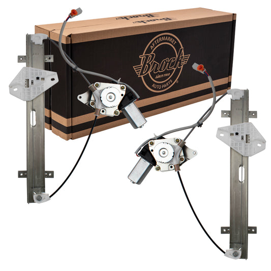 Fits 02-06 Acura RSX Pair Front Power Window Regulators w/Motor Left & Right Set