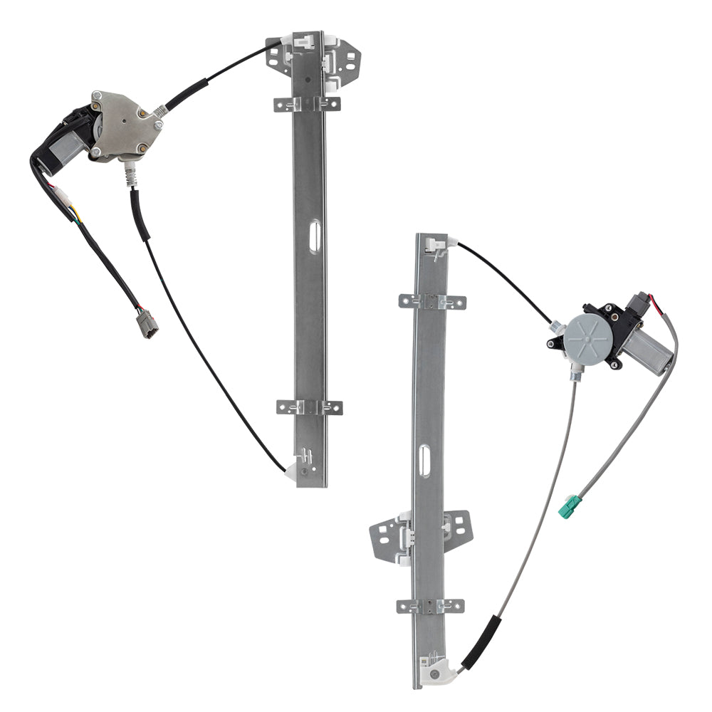 Fits Honda Odyssey 99-05 Set of Front Power Window Regulators Motors Assemblies