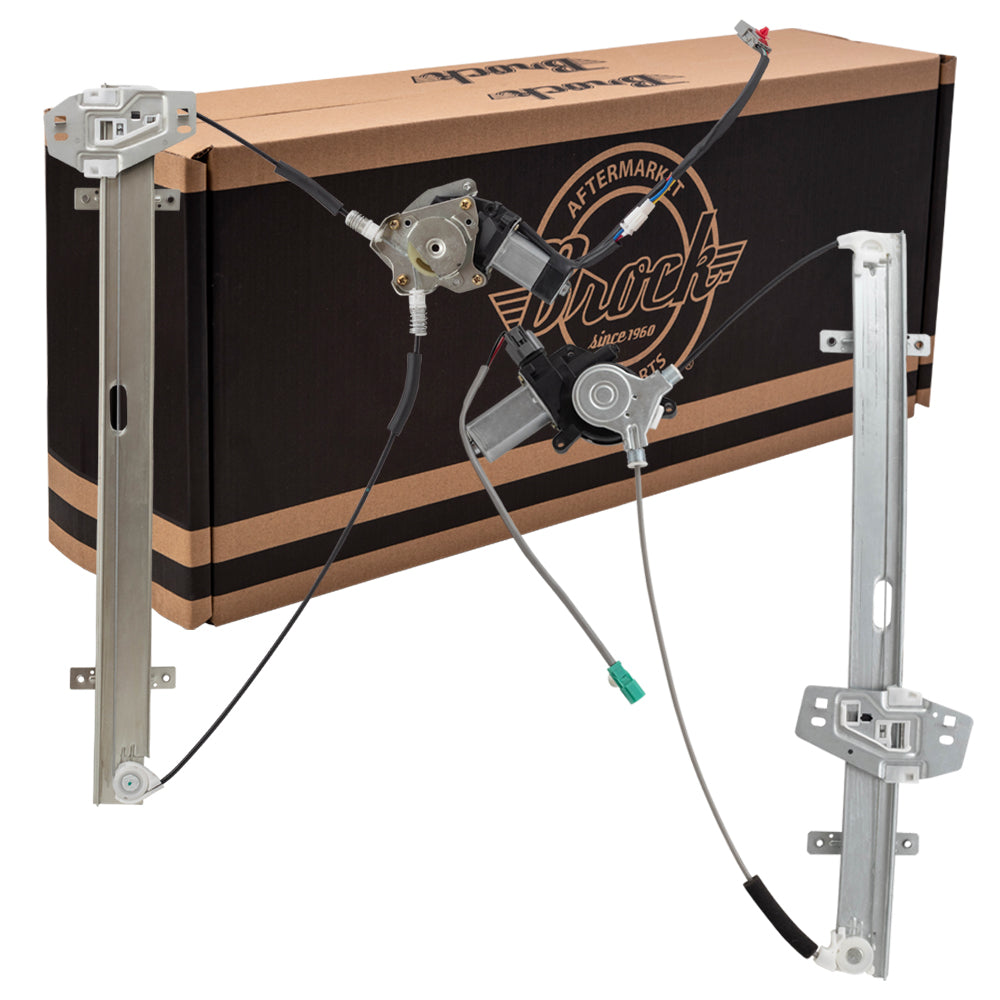 Fits Honda Odyssey 99-05 Set of Front Power Window Regulators Motors Assemblies