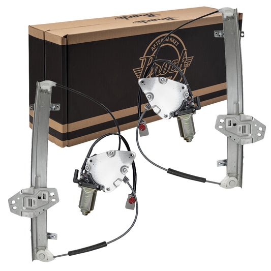 Fits Honda Civic Coupe 01-05 Set of Front Power Window Lift Regulators w/Motors