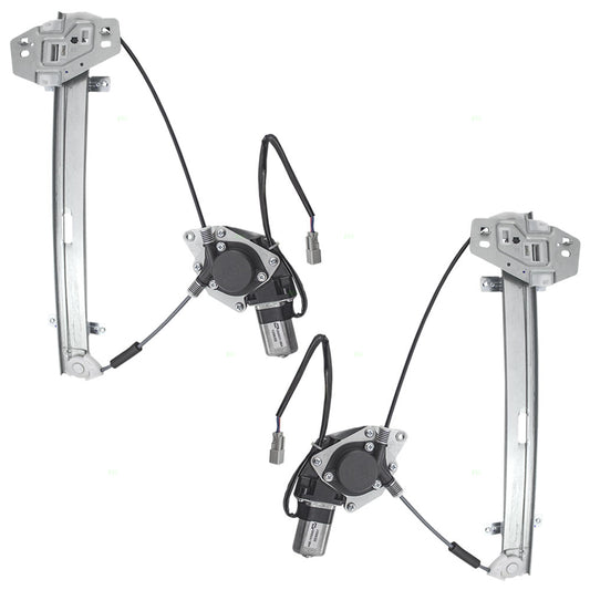 Rear Driver & Passenger Side Power Window Regulators W/Motor for 2001-2006 MDX