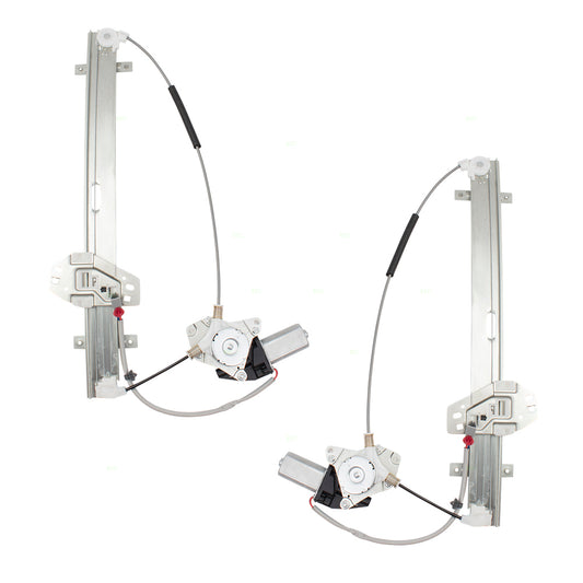 Brock Replacement Pair Set Front Power Window Lift Regulators w/ Motors Assemblies Compatible with 01-02 MDX 72250S3VA03 72210S3VA03