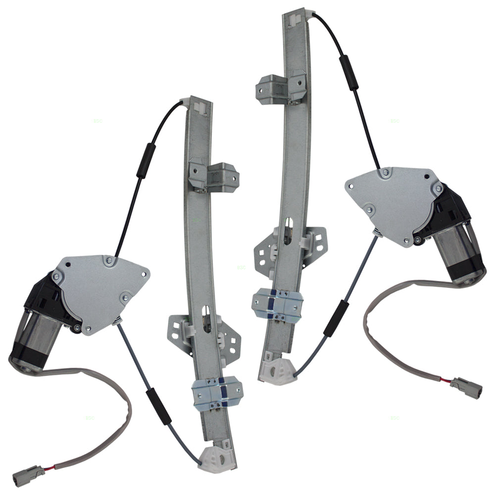 Brock Replacement Driver and Passenger Front Power Window Lift Regulators with Motors Assemblies Compatible with 98-01 RL 72250-SZ3-A23