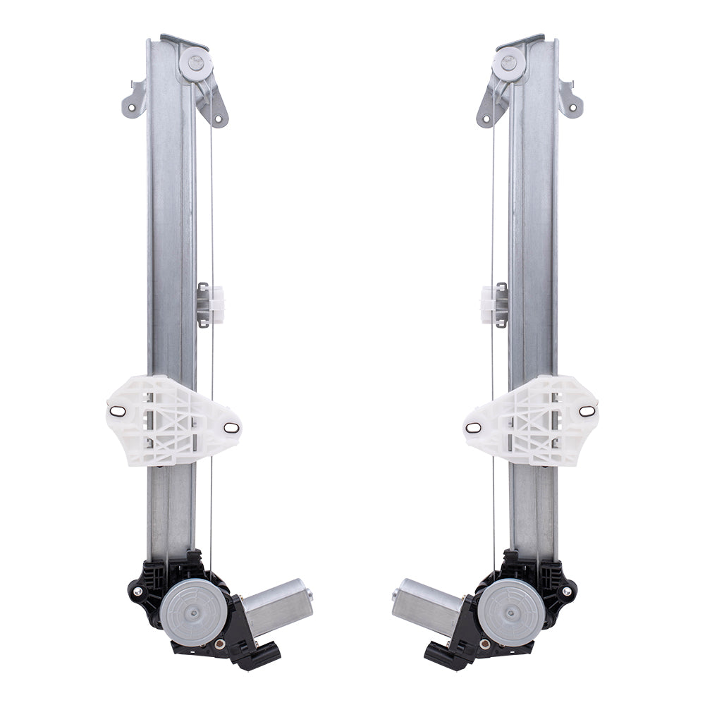 Brock Replacement Set Front Power Window Regulators with Motors Compatible with 2013-2017 Accord Sedan w/Auto Down