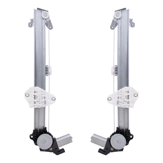 Brock Replacement Set Front Power Window Regulators with Motors Compatible with 2013-2017 Accord Sedan w/Auto Down