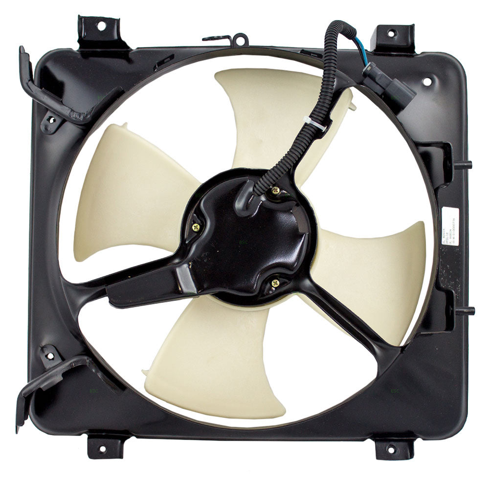 Brock Replacement A/C Condenser Cooling Fan Assembly Compatible with 96-00 Civic 19015-P08-013