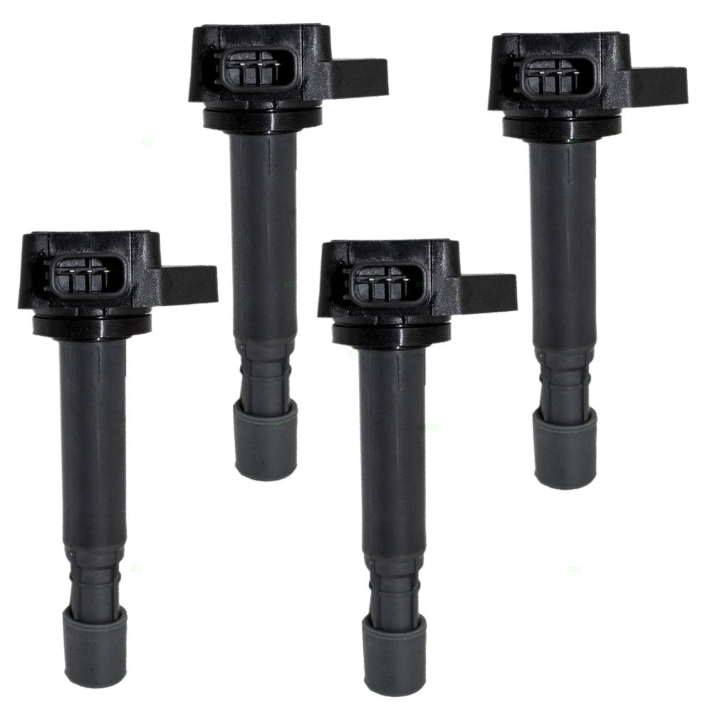 Fits Honda Civic 1.7L SOHC 4 cyl 01-05 4 Pc Set Ignition Spark Coils 30520PVFA01