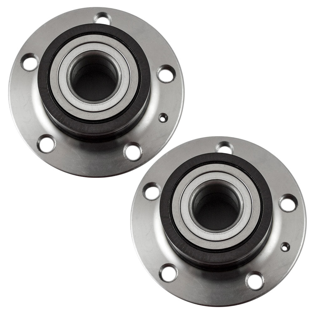 Brock Replacement Rear Driver and Passenger Side Hub Bearing Assemblies without Lugs Compatible with Q3/ CC/ Passat & Passat CC / Beetle/ GTI/ Golf/ TT/ EOS/ A4/ A5 & A5 Wagon/ A6 & A6 Wagon