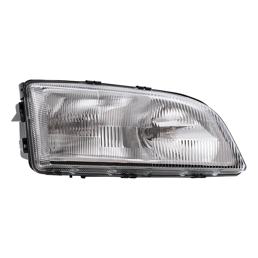 Brock Replacement Driver and Passenger Headlights Headlamps Compatible with C70 S70 V70 Series 86284023 86284031