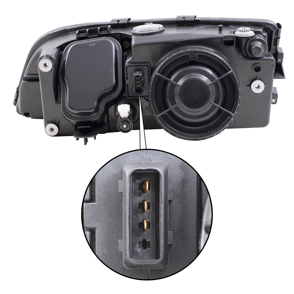 Brock Headlight Assembly fits Volvo C70 S70 V70 Passenger Side Right Headlamp Housing