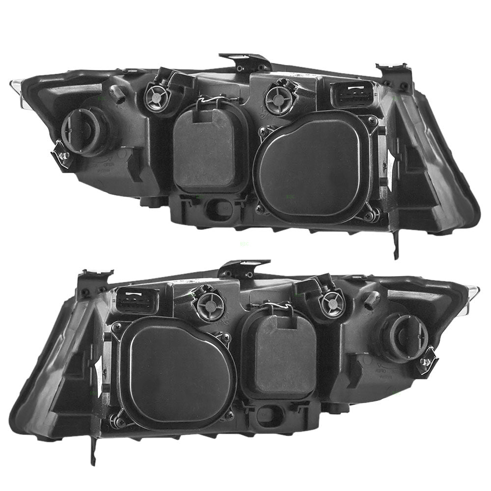Brock Replacement Driver and Passenger Halogen Headlights Headlamps Compatible with 2006 2007 2008 3 Series E90 E91 Sedan Wagon 63116942725 63116942726