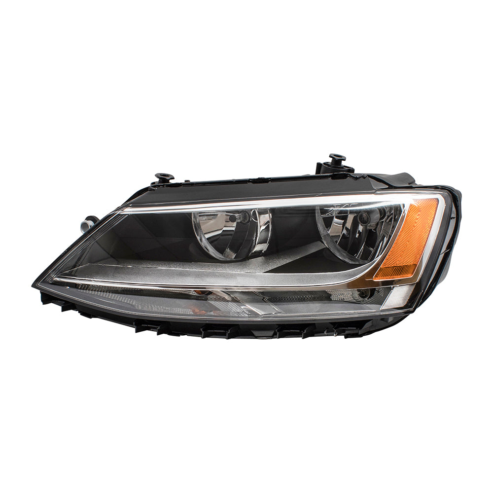 Brock Headlight Assembly fits 11-18 Volkswagen Jetta /GLI & Hybrid Driver Halogen Lamp