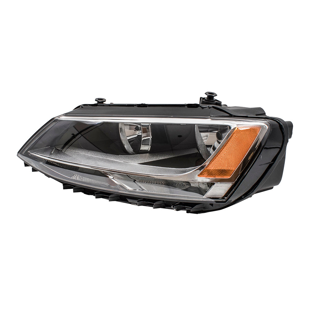 Brock Headlight Assembly fits 11-18 Volkswagen Jetta /GLI & Hybrid Driver Halogen Lamp
