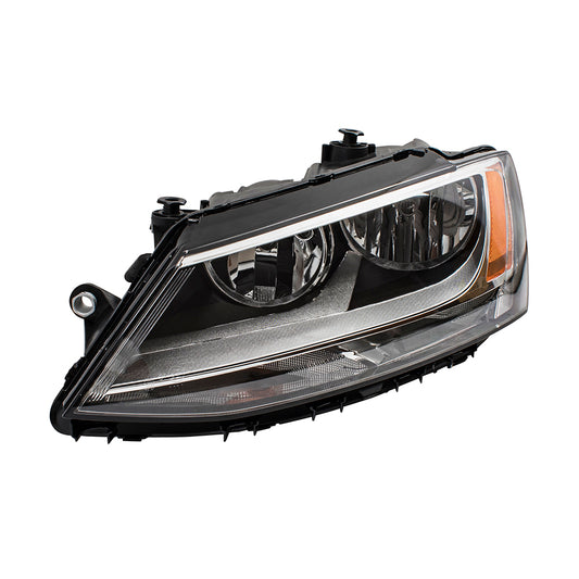 Brock Headlight Assembly fits 11-18 Volkswagen Jetta /GLI & Hybrid Driver Halogen Lamp