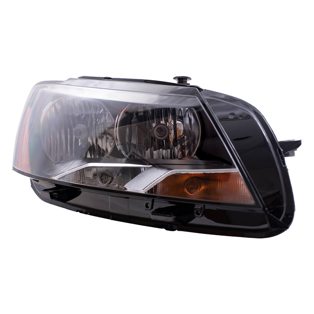 Brock Replacement Pair Set Halogen Combination Headlights Headlamps Compatible with 2012 2013 2014 2015 Passat 561-941-005D 561-941-006D