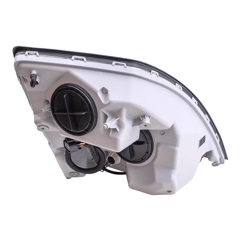 Brock Replacement Halogen Combination Headlight Assembly Driver Side with Chrome Bezel Compatible with 04-18 VNL 04-18 VNM 04-15 VN