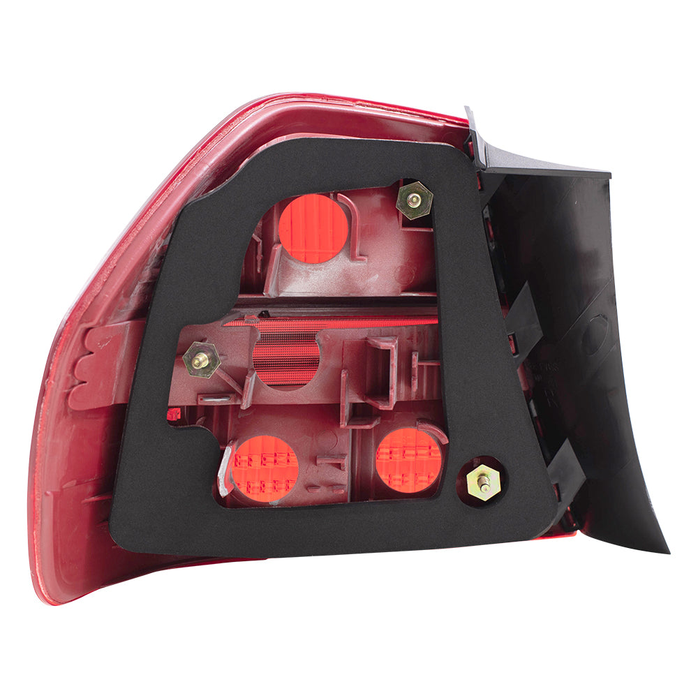 Brock Replacement Driver and Passenger Taillights Quarter Panel Mounted Tail Lamps Compatible with 2006-2008 3 Series Sedan 63217161955 63217161956
