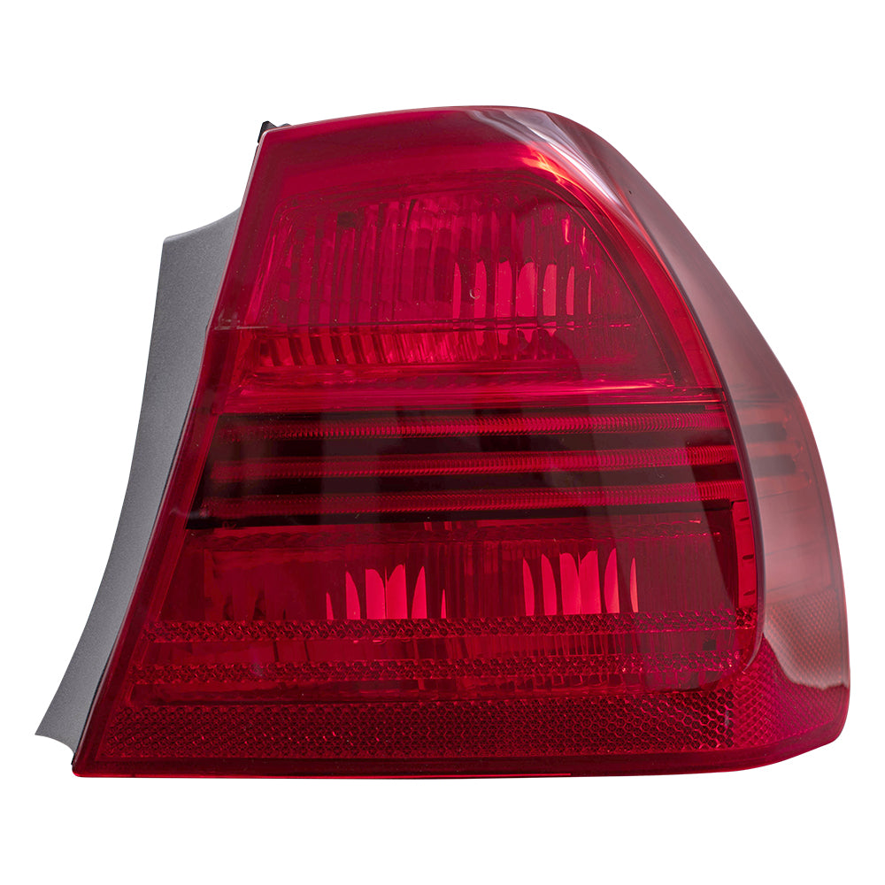Brock Replacement Driver and Passenger Taillights Quarter Panel Mounted Tail Lamps Compatible with 2006-2008 3 Series Sedan 63217161955 63217161956