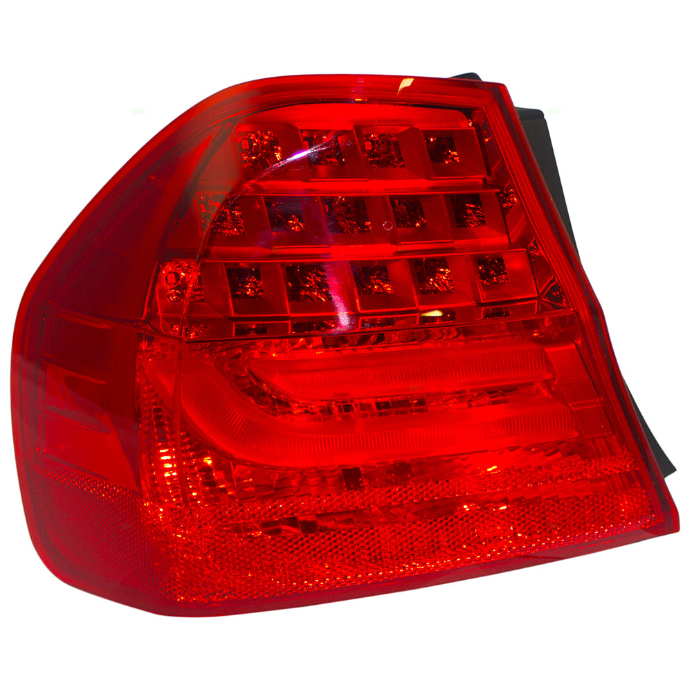 Brock Replacement Drivers Taillight Tail Lamp Quarter Panel Mounted Lens Compatible with 2009-2011 3 Series M3 Sedan 63 21 7 289 429