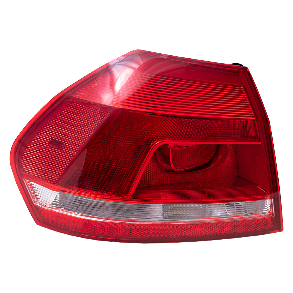 Brock Replacement Drivers Taillight Tail Lamp Quarter Panel Mounted Lens Compatible with 2012-2015 Passat 561 945 095 H