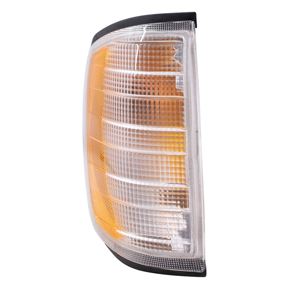 Brock Replacement Driver and Passenger Park Signal Corner Marker Lights Lamps Lenses Compatible with 1994-1996 E-Class 1248261143 1248261243