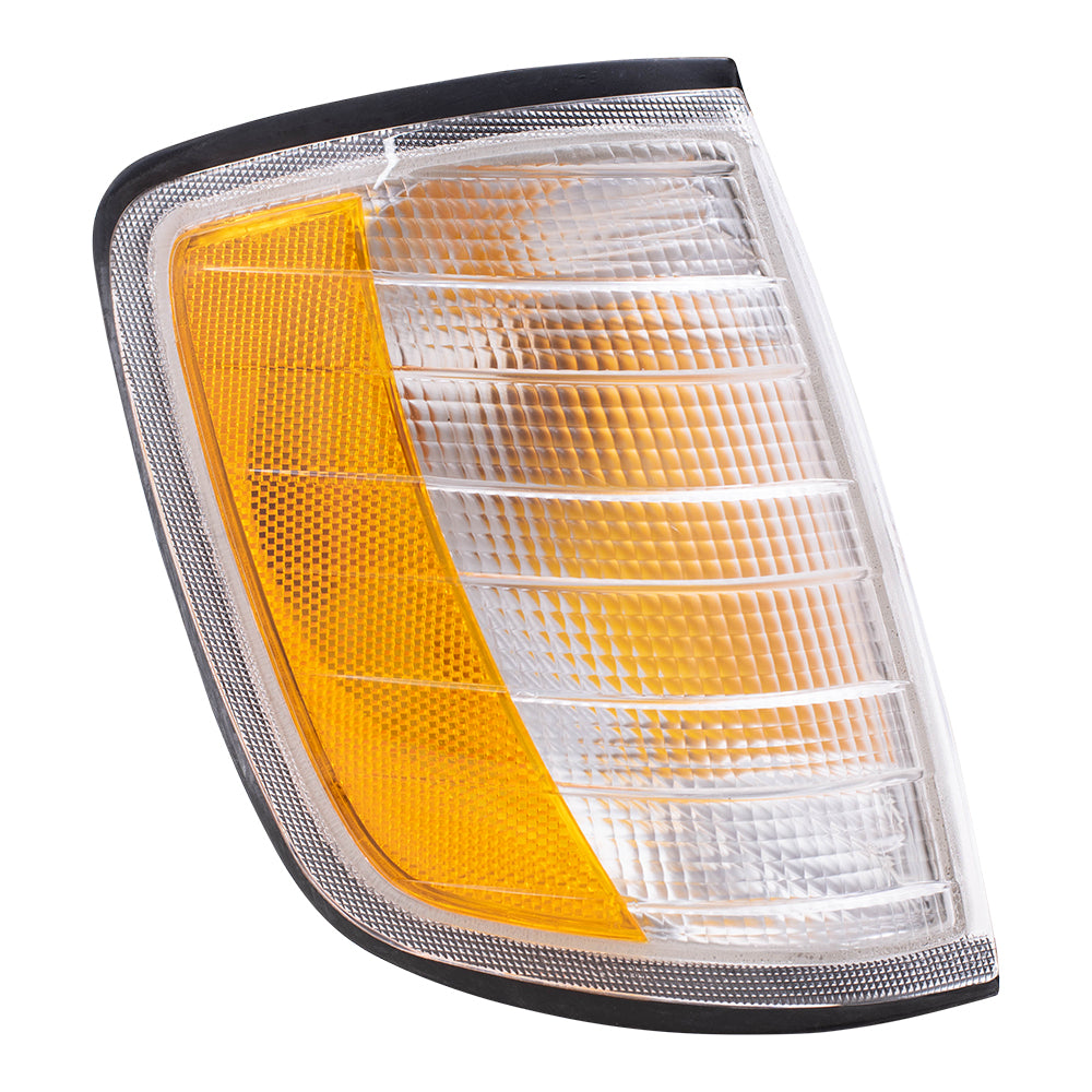 Brock Replacement Driver and Passenger Park Signal Corner Marker Lights Lamps Lenses Compatible with 1994-1996 E-Class 1248261143 1248261243