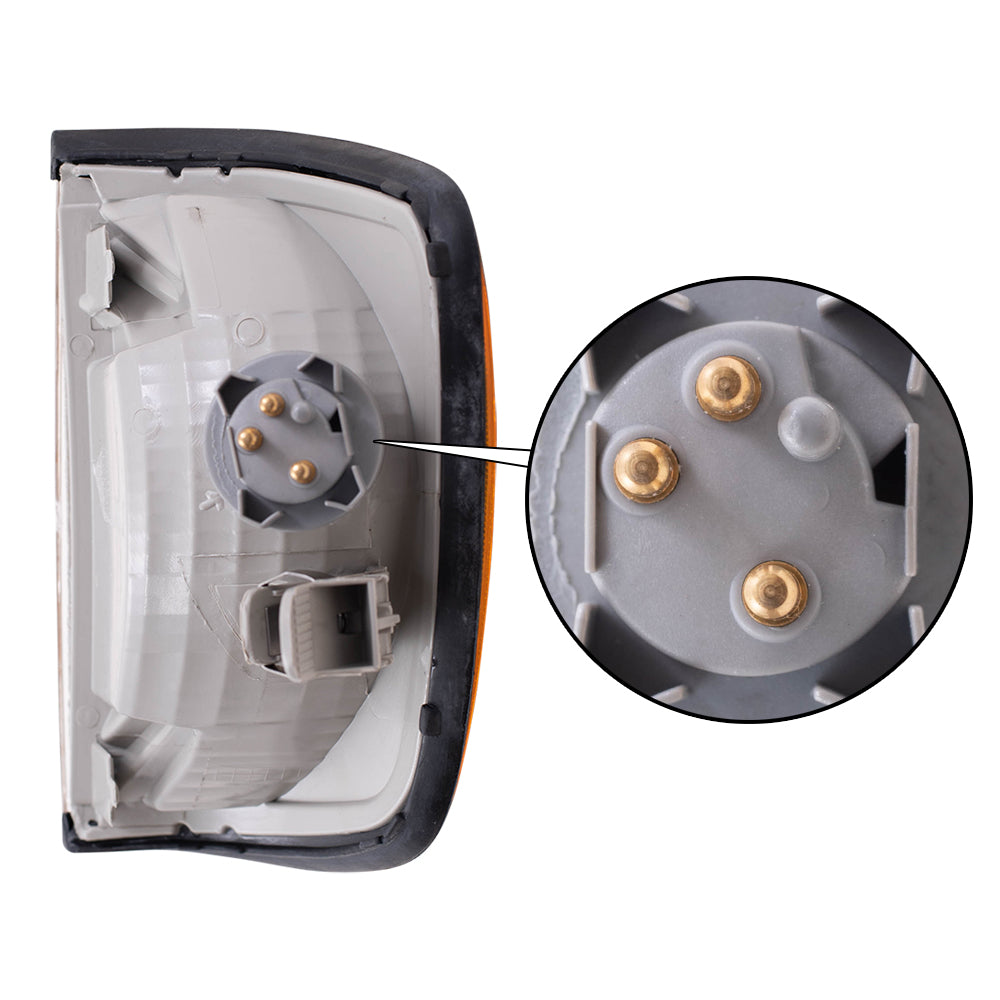 Brock Replacement Passengers Park Signal Corner Marker Light Lamp Lens Compatible with 1994-1995 E-Class 1248261243