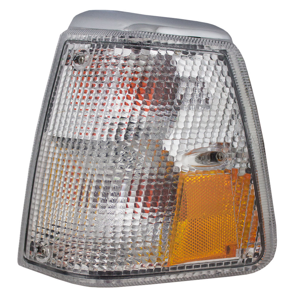 Brock Replacement Drivers Park Signal Corner Marker Light Lamp Lens Compatible with 1986-1993 240 Series 1312623-0