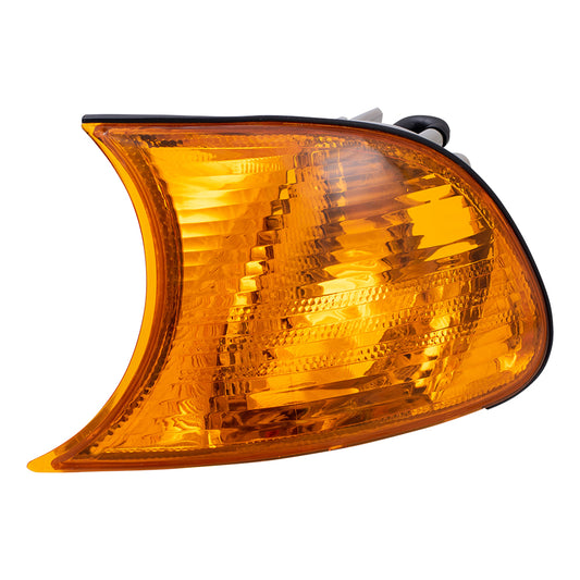 Brock Replacement Drivers Park Signal Corner Marker Light Lamp Amber Lens Compatible with 1999-2001 3 Series E46 Coupe & Convertible 63126904299