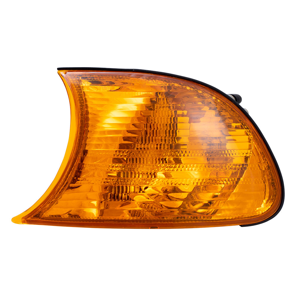 Brock Replacement Drivers Park Signal Corner Marker Light Lamp Amber Lens Compatible with 1999-2001 3 Series E46 Coupe & Convertible 63126904299