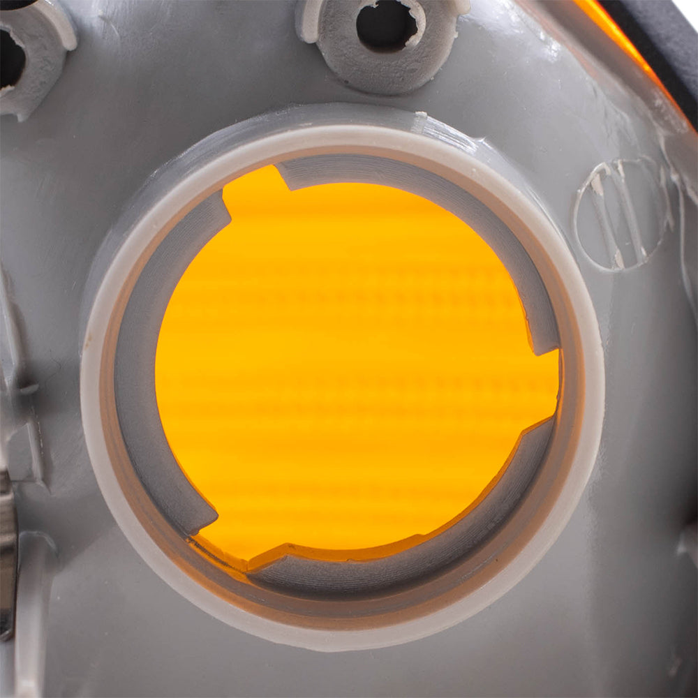 Brock Replacement Passengers Park Signal Corner Marker Light Lamp Amber Lens Compatible with 1999-2001 3 Series E46 Coupe & Convertible 63126904300