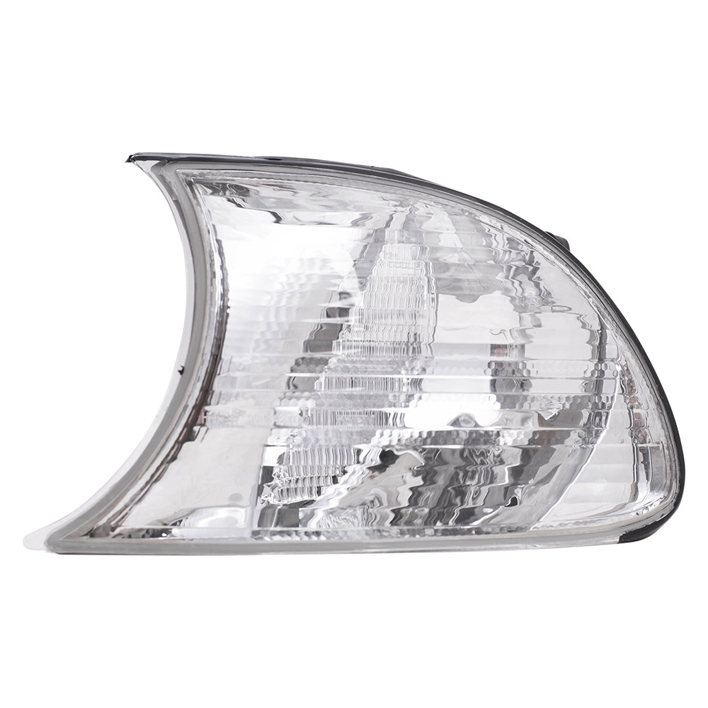 Brock Replacement Drivers Park Signal Corner Marker Light Lamp Clear Lens Compatible with 1999-2001 3 Series E46 Coupe & Convertible 63126904307