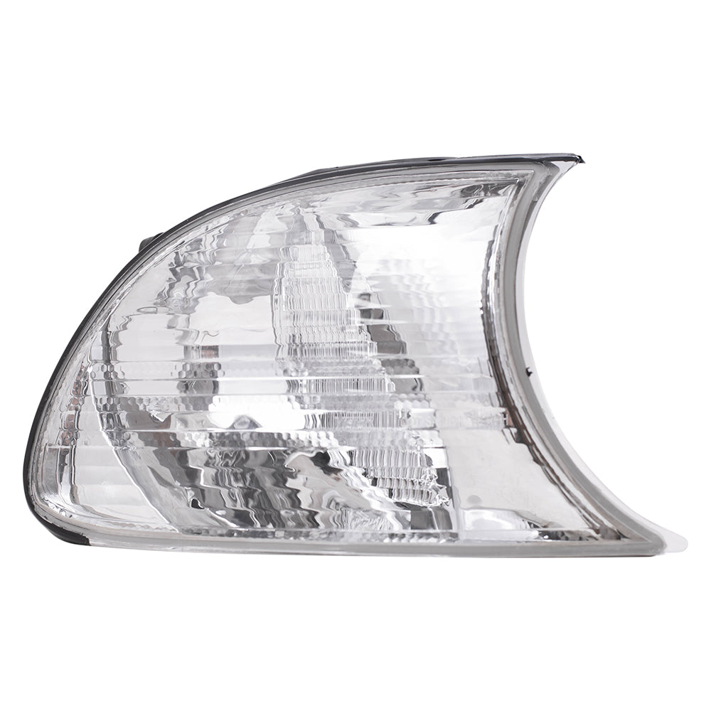 Brock Replacement Passengers Park Signal Corner Marker Light Lamp Clearn Lens Compatible with 1999-2001 3 Series E46 Coupe & Convertible 63126904308