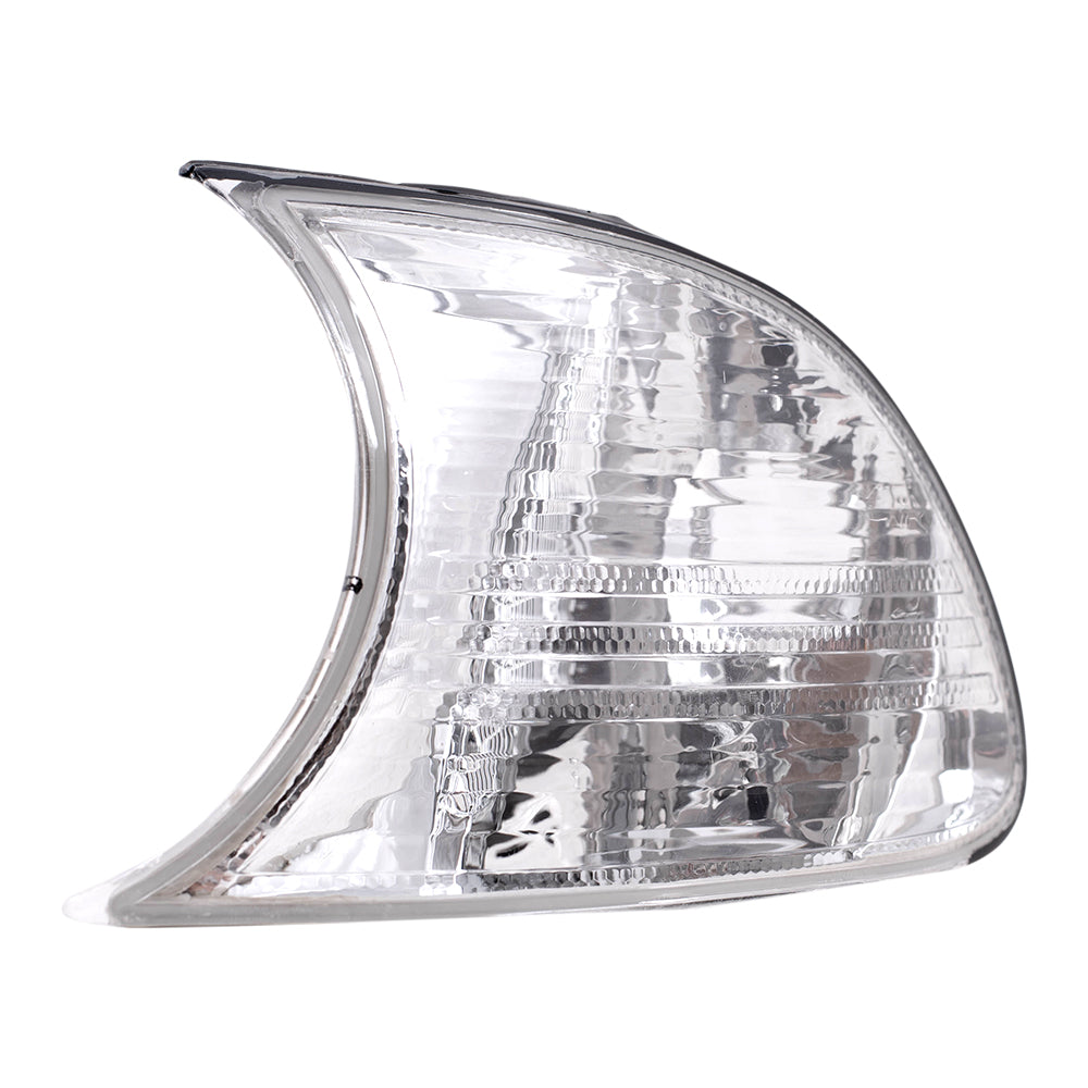 Brock Replacement Drivers Park Signal Corner Marker Light Lamp Clear Lens Compatible with 1999-2001 3 Series E46 Coupe & Convertible 63126904307