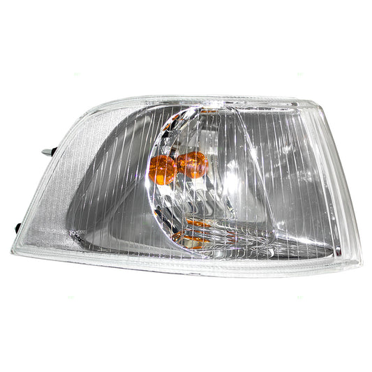 Park Signal Light fits 01-04 Volvo S40 V40 Passenger Corner Lamp w/ Chrome Bezel