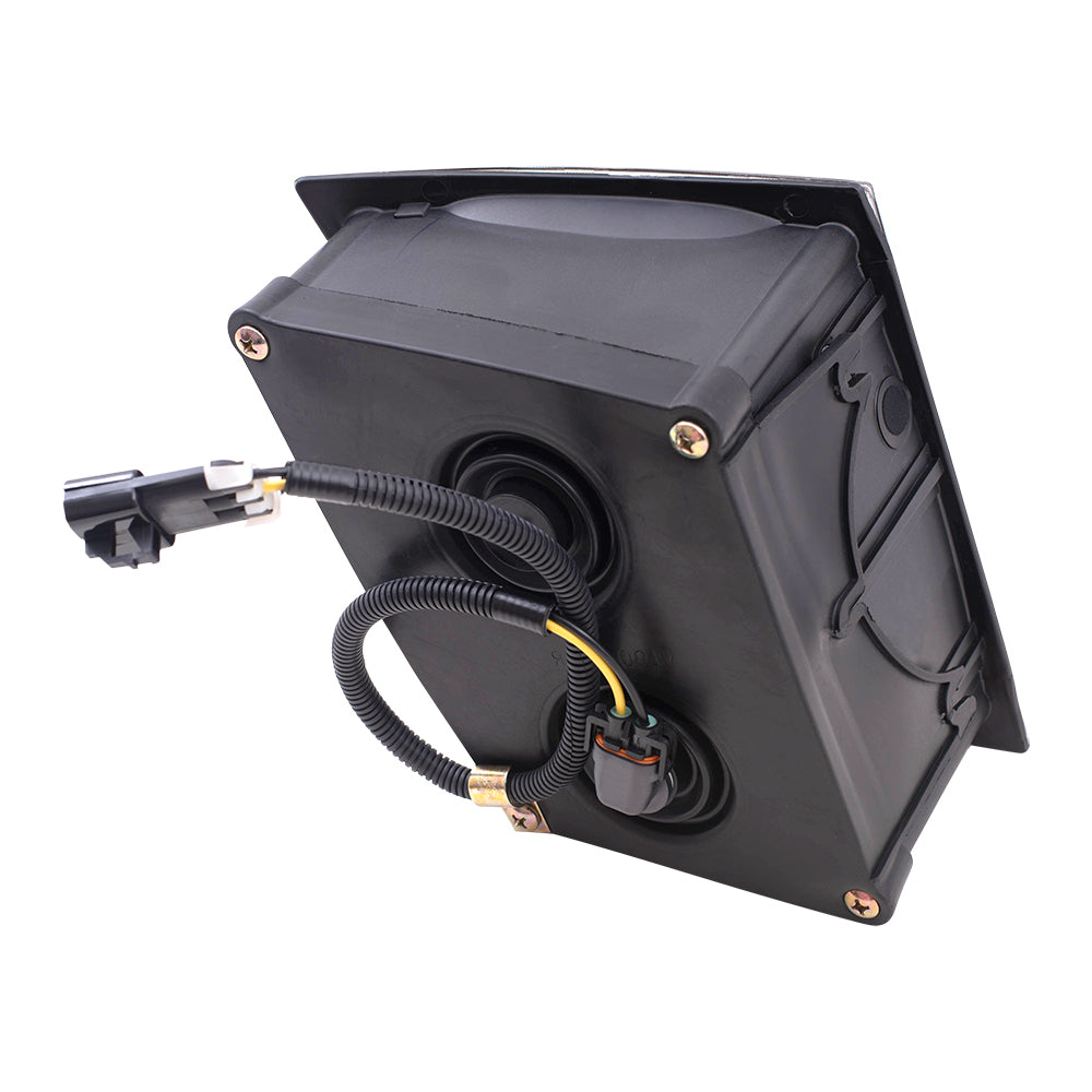 Brock Replacement Drivers Fog Light Assembly w/ Black Bezel Single Bulb w/o DRL Compatible with 04-17 VNL 04-15 VN