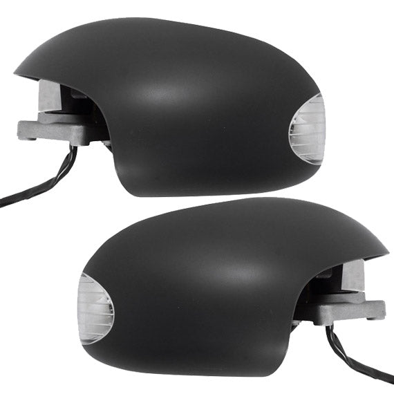 Brock Replacement Driver and Passenger Power Side View Mirror Heated Signal Compatible with 2003-2010 New Beetle 1C1857507ABGRU 1C1857508ABGRU