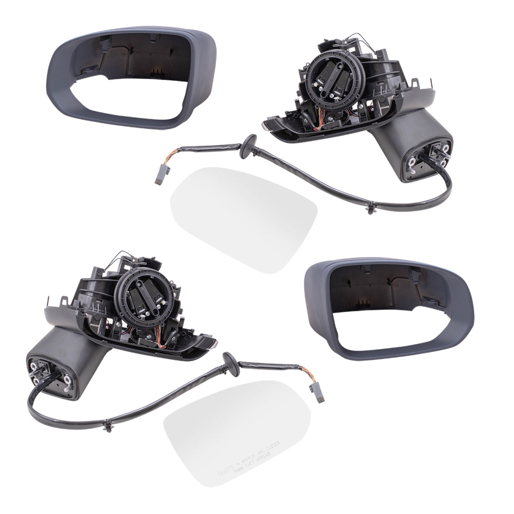 Brock Replacement Set Driver and Passenger Power Folding Side Door Mirrors Heated Signal with Memory Compatible with 2018 2019 XC60 XC60 Plug-In