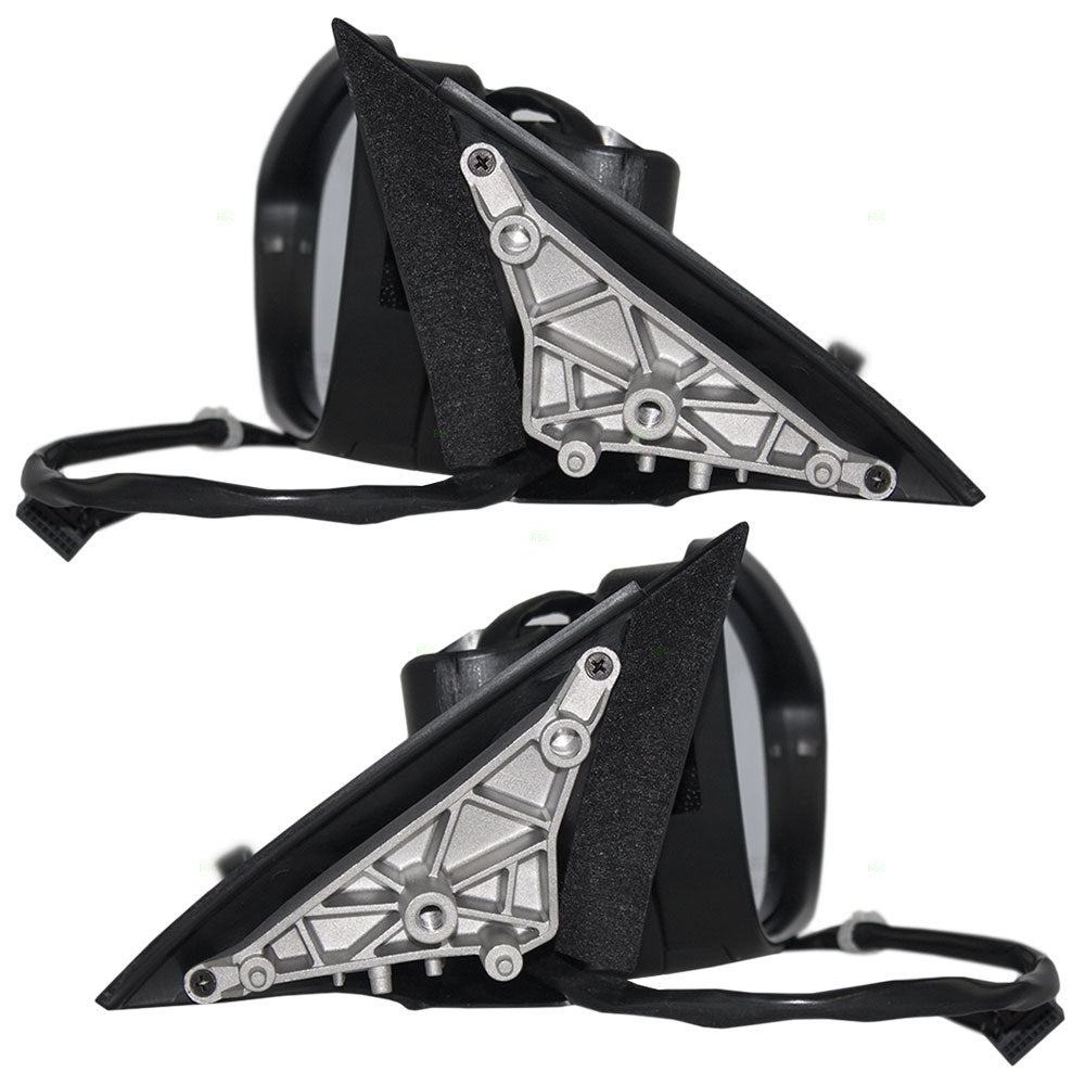 Brock Replacement Driver and Passenger Power Side View Mirrors Heated Signal Ready-to-Paint Gray Compatible with 2012 Passat 3C8857521B 3C8857522C