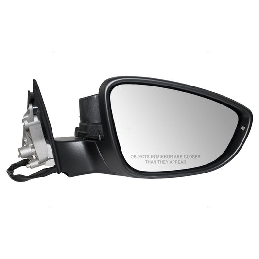 Brock Replacement Passengers Power Side View Mirror Heated Signal Ready-to-Paint Gray Compatible with 2012 Passat 3C8857538GRU