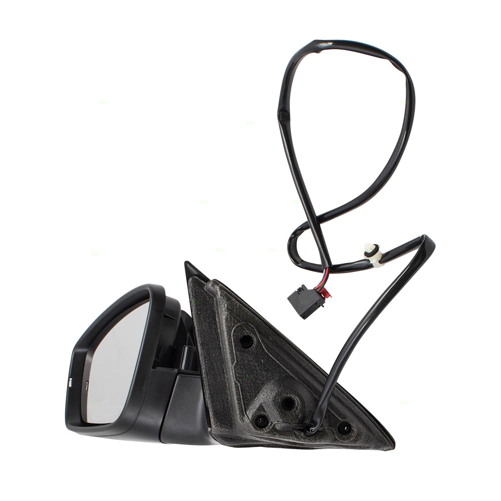 Brock Replacement Drivers Power Side View Mirror Heated Signal Gray Cap Compatible with 2012 2013 2014 2015 Passat 561857507R9B9