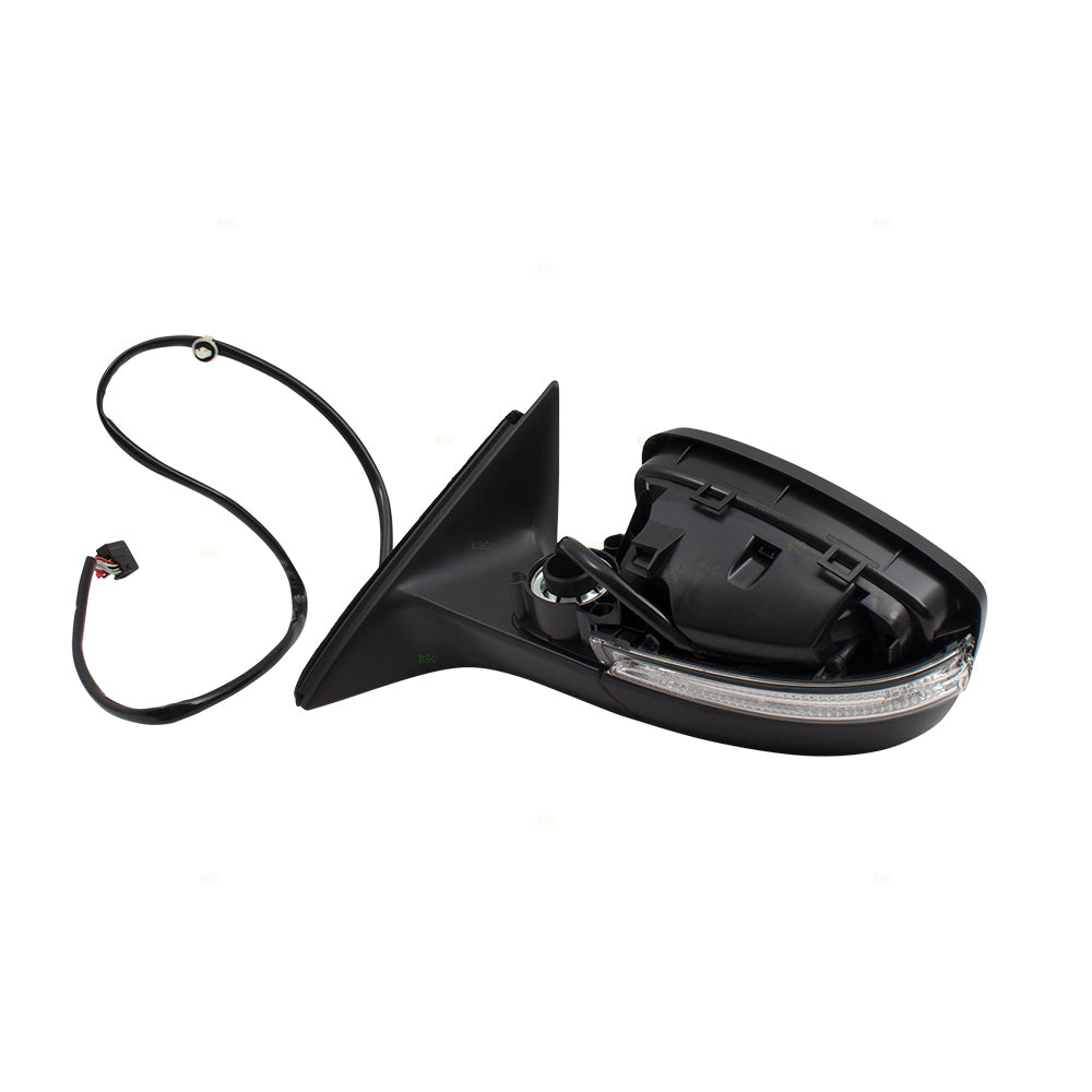 Brock Replacement Drivers Power Side View Mirror Heated Signal Memory Compatible with 2012 2013 2014 2015 Passat 561857507S9B9