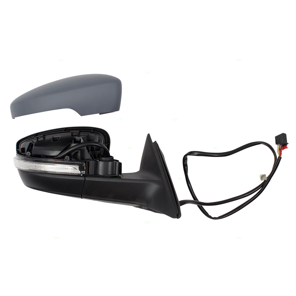 Brock Replacement Passengers Power Side View Mirror Heated Signal Memory Compatible with 2012 2013 2014 2015 Passat 561857508S9B9